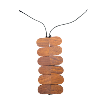 Marimekko virta necklace, wood