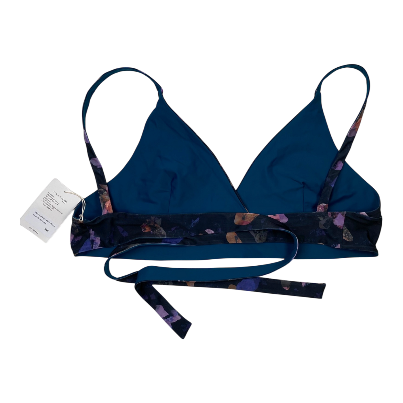 Morico bikini top, purple abstract | woman XXL