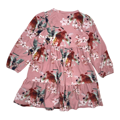 Kaiko frill puffy dress, pink blossom | 110/116cm