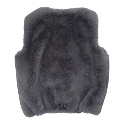 Bobo Choses baby faux fur vest, grey | 10-11y