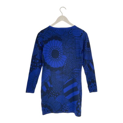Marimekko huvila fine knit wool tunic, blue flowers | woman S