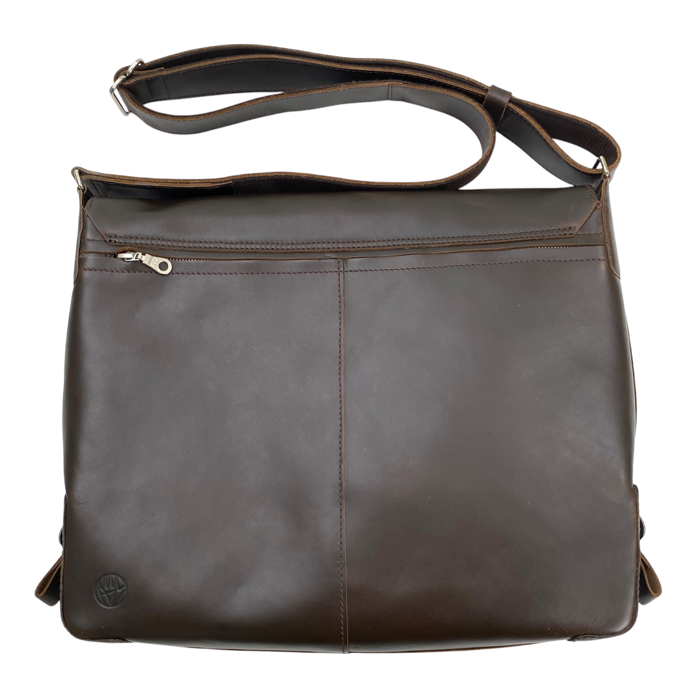 Harold's Bags leather messenger bag large, brown