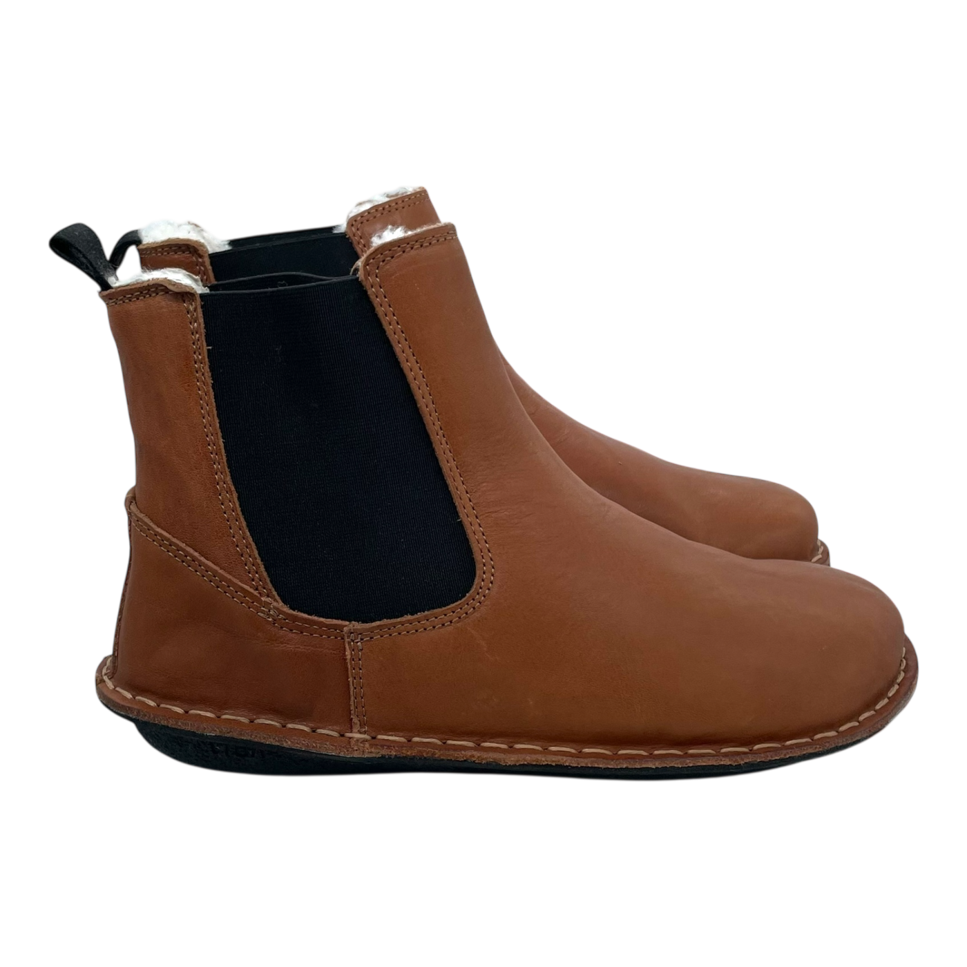 VIBAe Helsinki leather shearling boots, cognac brown | 38