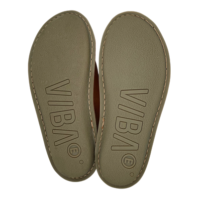 VIBAe Roma leather slippers, cognac brown | 44