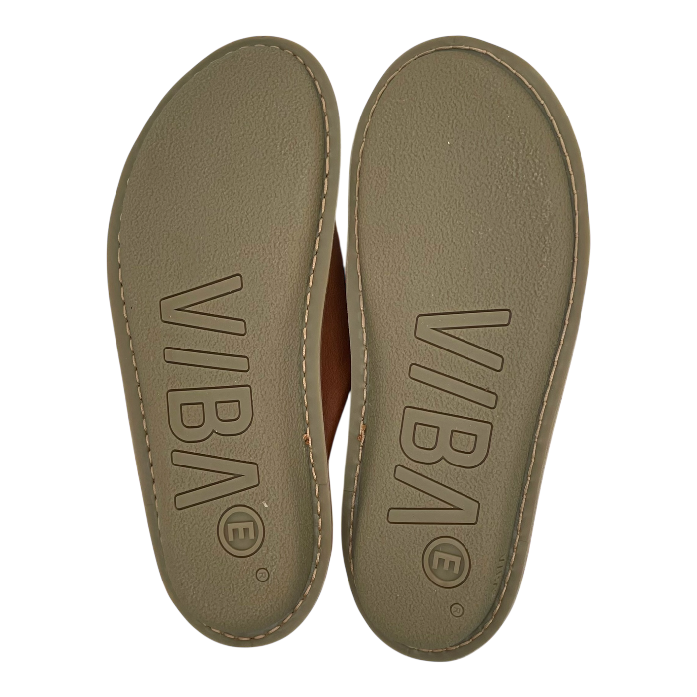 VIBAe Roma leather slippers, cognac brown | 46