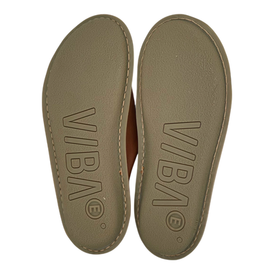 VIBAe Roma leather slippers, cognac brown | 46