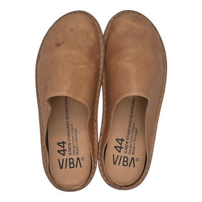 VIBAe Roma leather slippers, fawn tan | 44