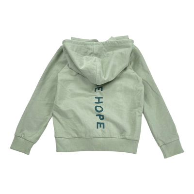 Globe Hope hoodie, light green | 110/116cm