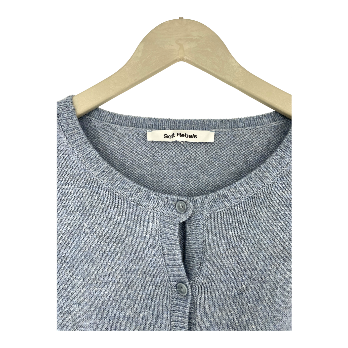 Soft Rebels luni knit cardigan, blue | woman XXL