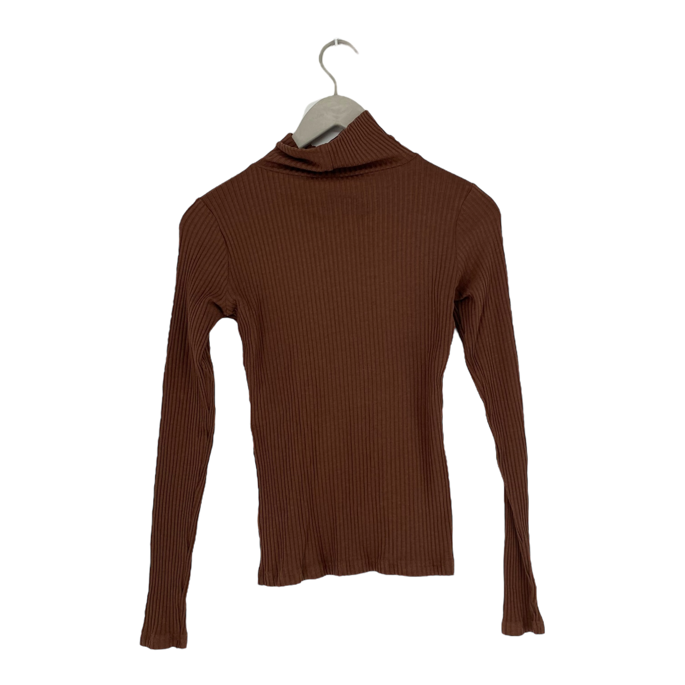 Riva Clothing turtleneck rib shirt, brown | woman XS