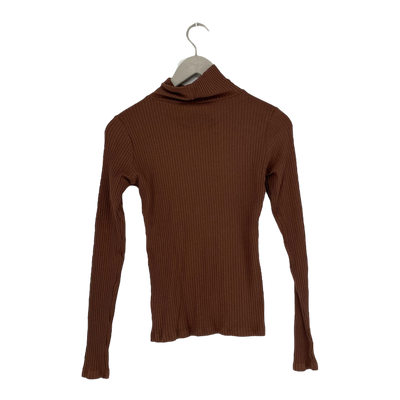 Riva Clothing turtleneck rib shirt, brown | woman XS