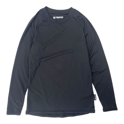 Reima sportti base layer set, black | 140cm