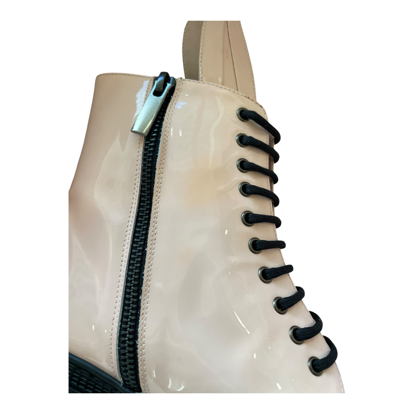 Minna Parikka combat boots, pink patent | 38