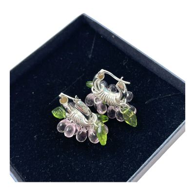 Annele mini baby blossom earrings, silver
