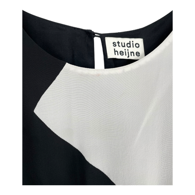 Studio Heijne elise silk dress, black/white | woman S