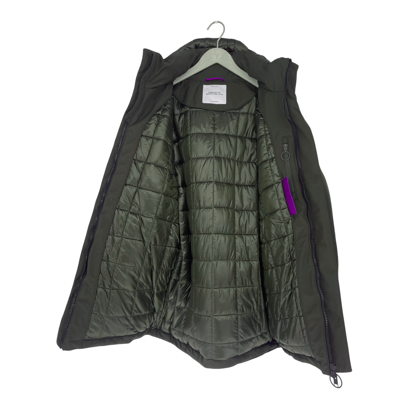 Embassy of Bricks and Logs parka, hunter green | unisex L