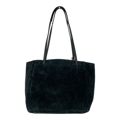 Holzrichter suede tote bag, black