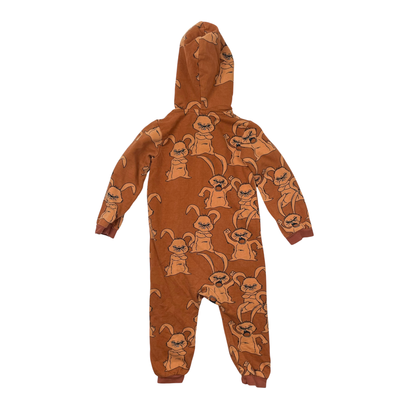 Mainio hooded sweat jumpsuit, bunny | 86/92cm