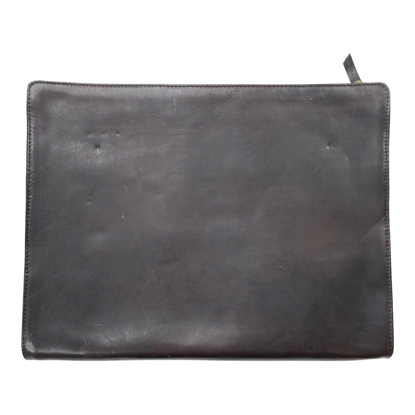 Holzrichter leather laptop sleeve, cocoa brown