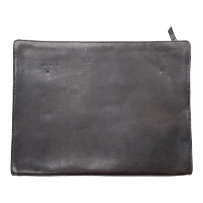 Holzrichter leather laptop sleeve, cocoa brown