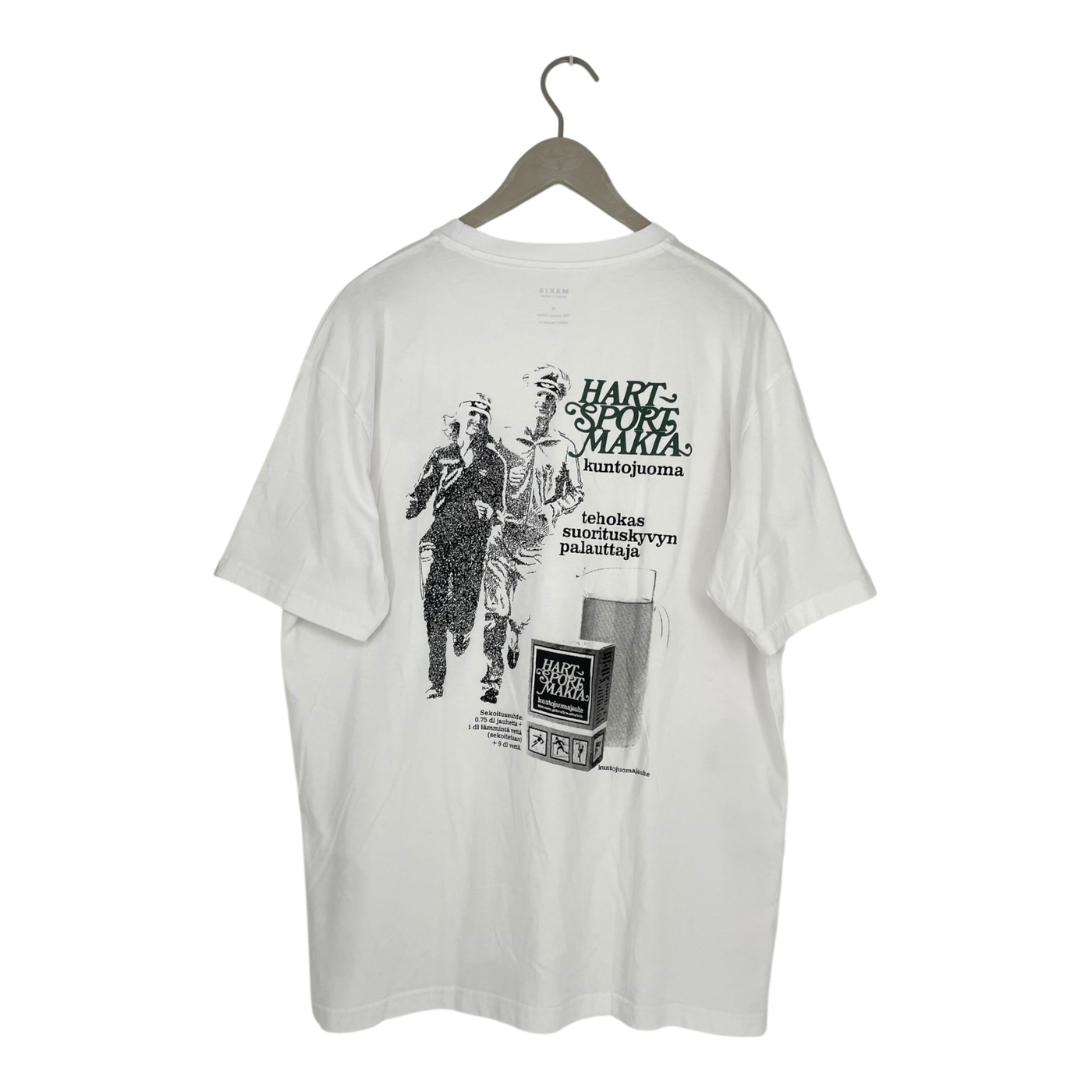 Makia logo t-shirt, white | unisex XL