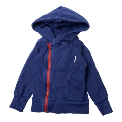 Gugguu zipper hoodie, midnight blue | 98cm