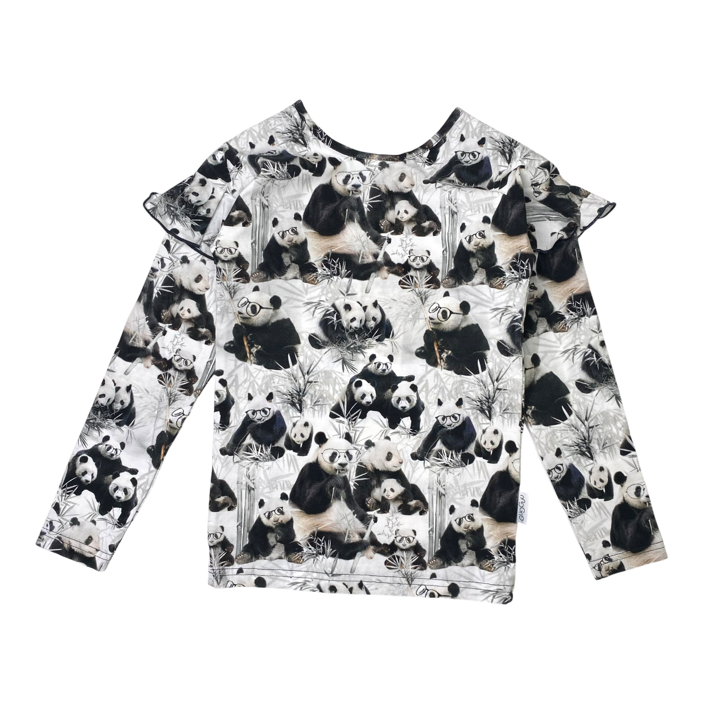 Gugguu frill shirt, panda | 116cm