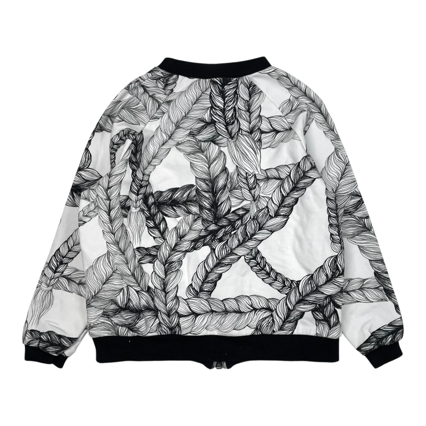 Vimma bomber letti sweat jacket, white/black | 120cm