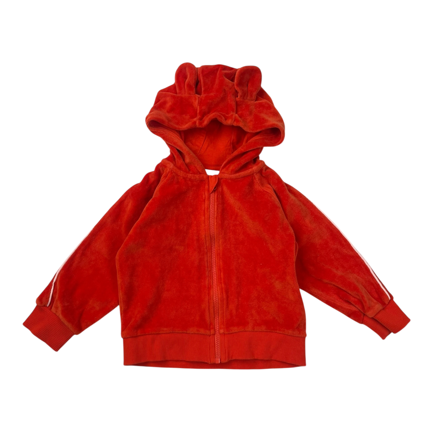 Molo velour zipper hoodie, flame | 80cm