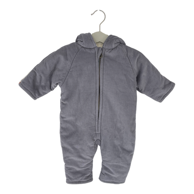 Konges Sløjd corduroy teddy overall, grey | 62cm