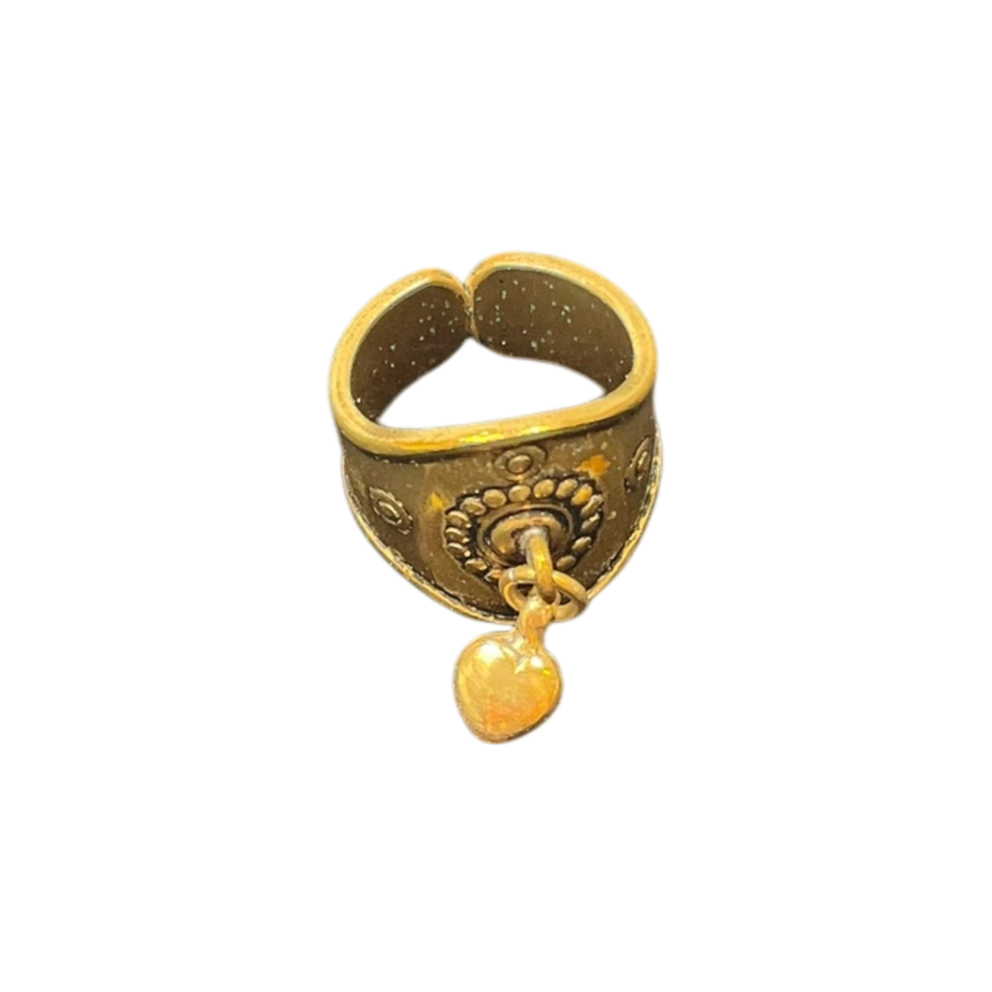 Kalevala Koru heart ring, bronze