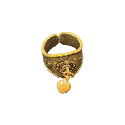 Kalevala Koru heart ring, bronze