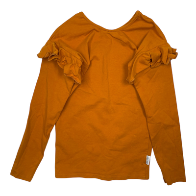 Gugguu frill shirt, orange | 140cm