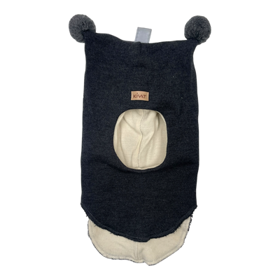 Kivat wool balaclava, grey | 1y