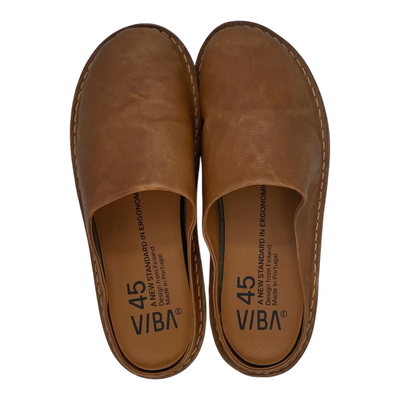 VIBAe Roma leather slippers, cognac brown | 45