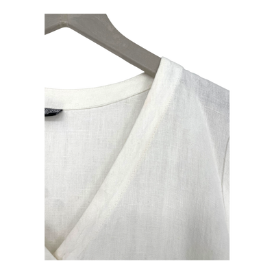 R-Collection linen dress, white | woman XS