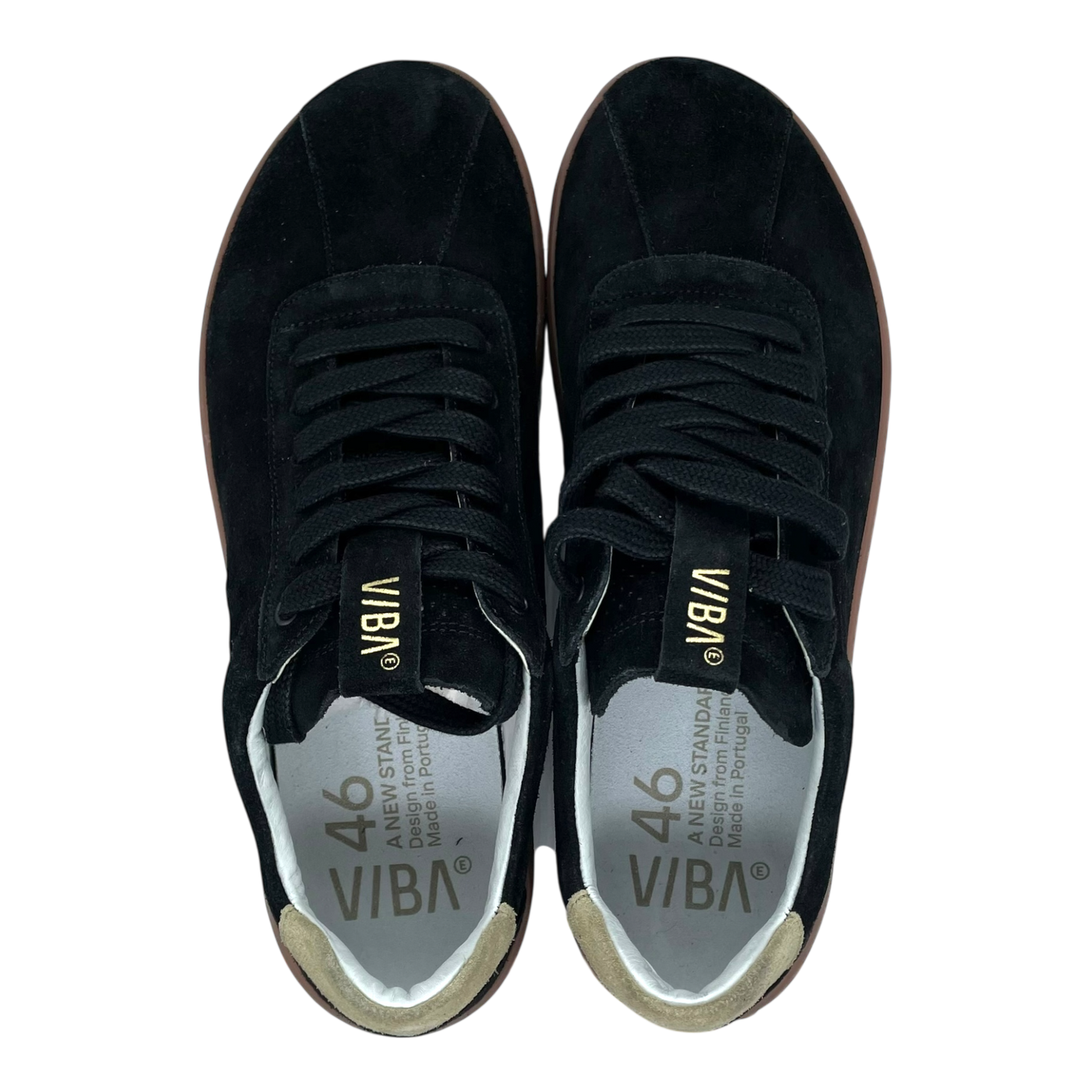 VIBAe Sydney Bio suede sneakers, black | 46