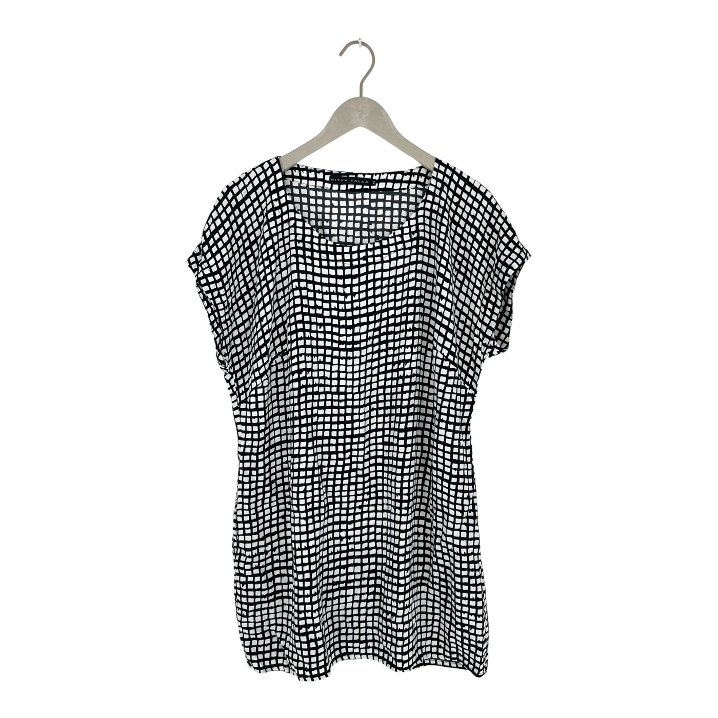 Ritva Falla flowy tunic shirt, squares | woman 46