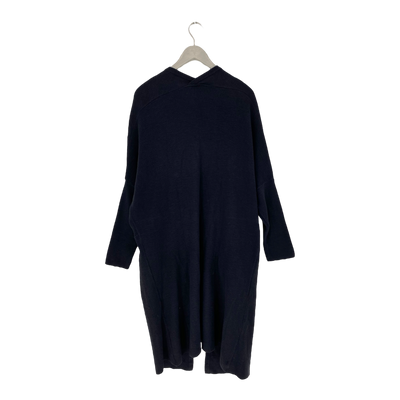 Papu long split cardigan, black | woman XS/S