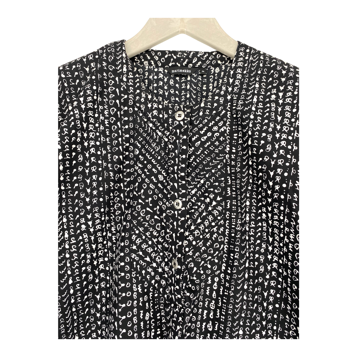 Marimekko lauren woven shirt , black/white | woman 36