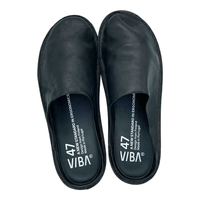 VIBAe Roma leather slippers, preto black | 47