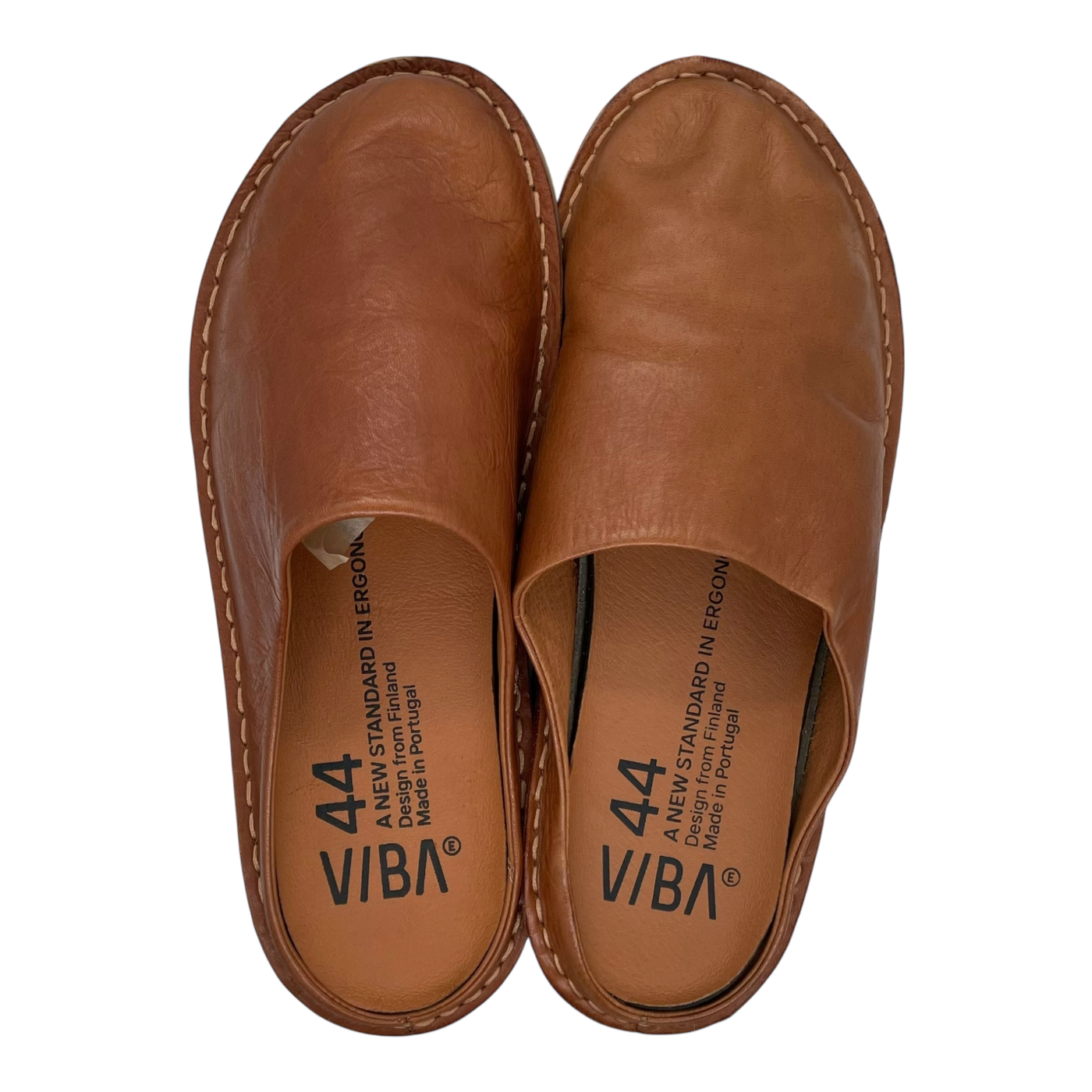 VIBAe Roma leather slippers, cognac brown | 44