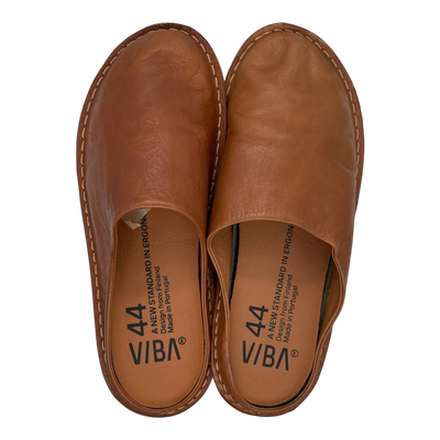 VIBAe Roma leather slippers, cognac brown | 44