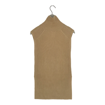 COS knit polo vest, wheat | woman onesize