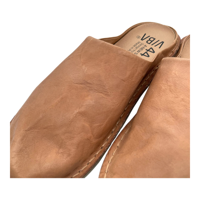VIBAe Roma leather slippers, fawn tan | 44