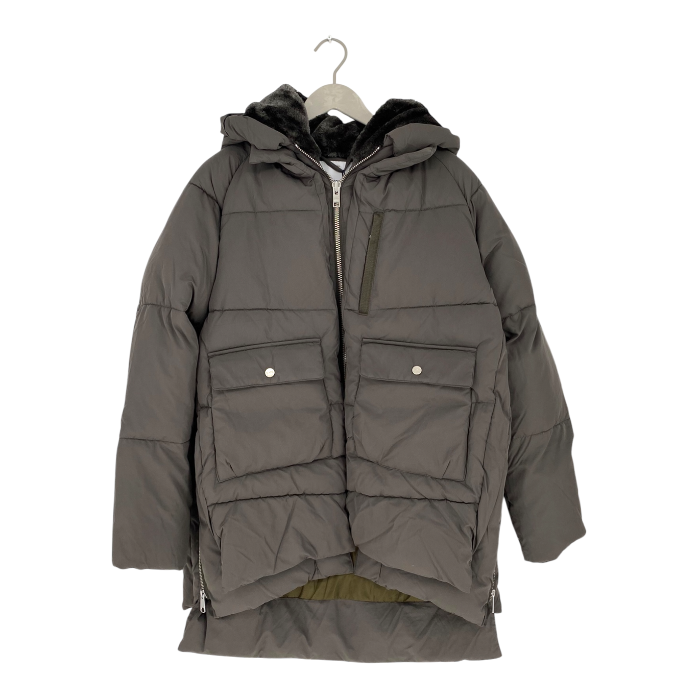 Embassy of Bricks and Logs Lyndon down jacket, grey / brown | woman M