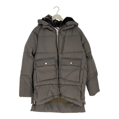 Embassy of Bricks and Logs Lyndon down jacket, grey / brown | woman M