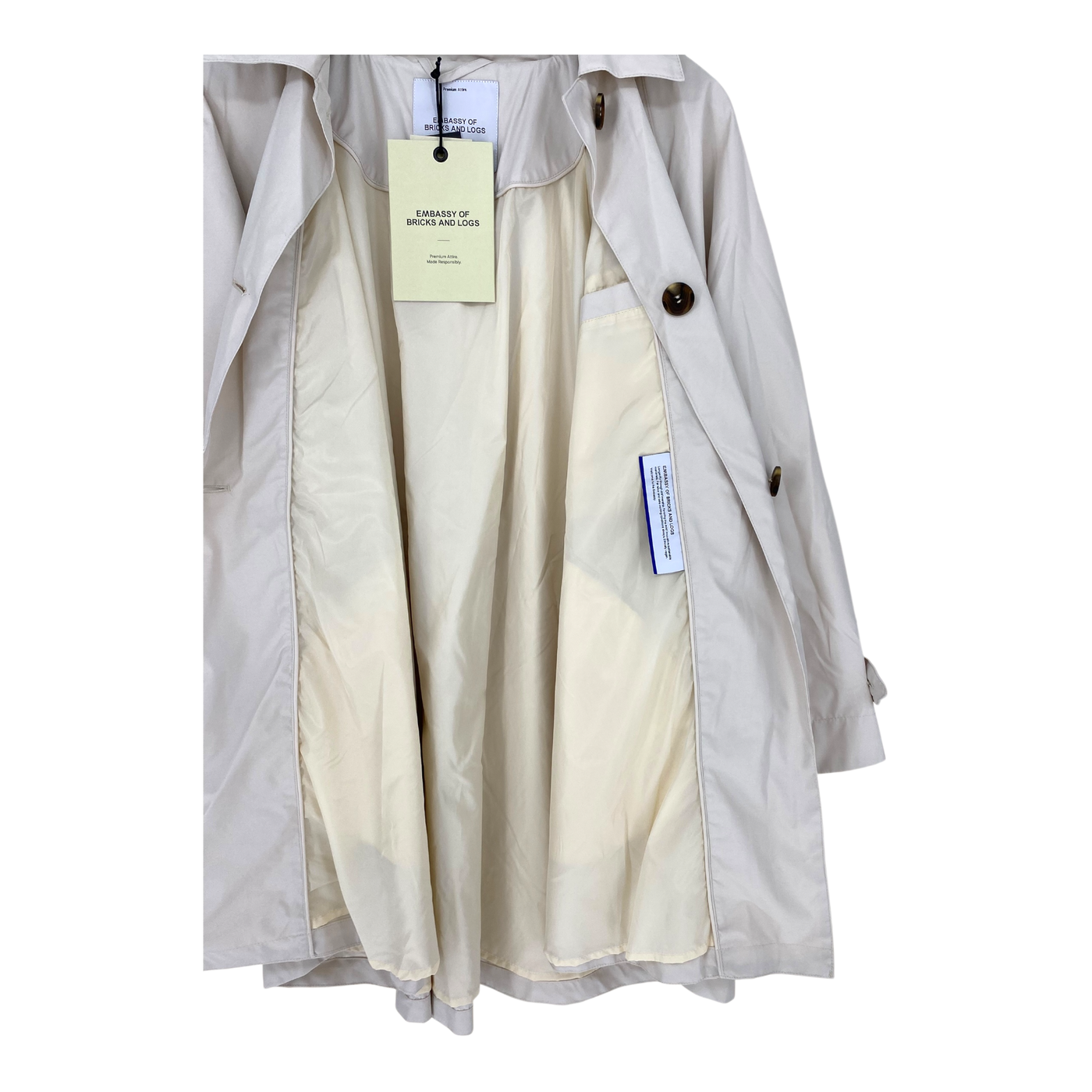 Embassy of Bricks and Logs paisley parka coat, beige | woman S