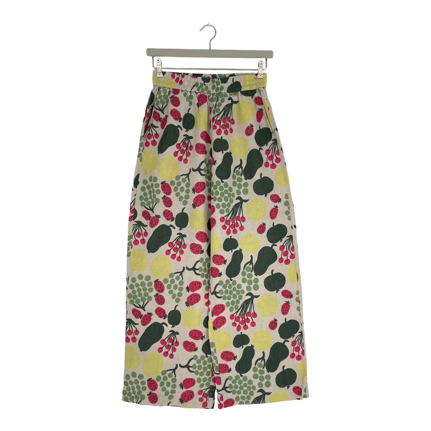 Marimekko linen pants, kukkinut pieni tori | woman M
