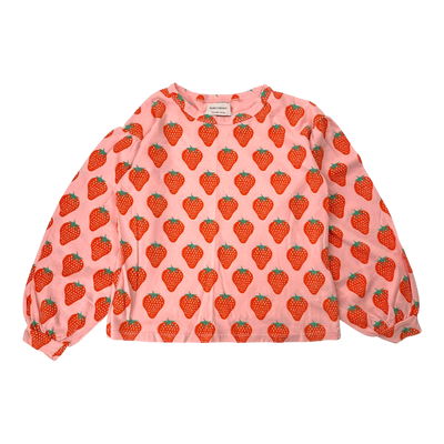 Bobo Choses puff shirt, strawberry | 134cm